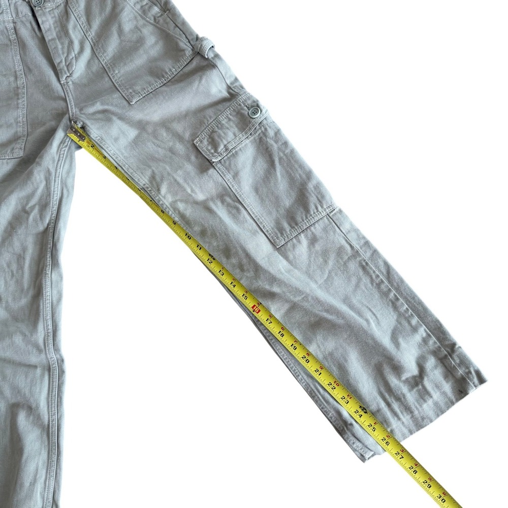Reformation Jeans Sage Green Carpenter Cargo Pants High Rise Straight Women's 23 - Picture 7 of 8